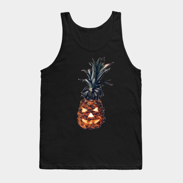 Halloween 2021 funny pineapple face Tank Top by diystore